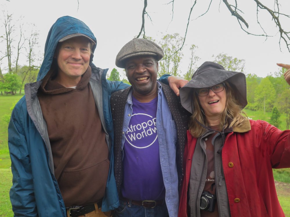 Chartwell with David Raymond and Jessica Glass on their sheep farm in South Windsor, CT. During Chartwell's 2017 tour, Dave and Jess dedicated a hill on the farm to Chartwell. (Eyre, 2017)