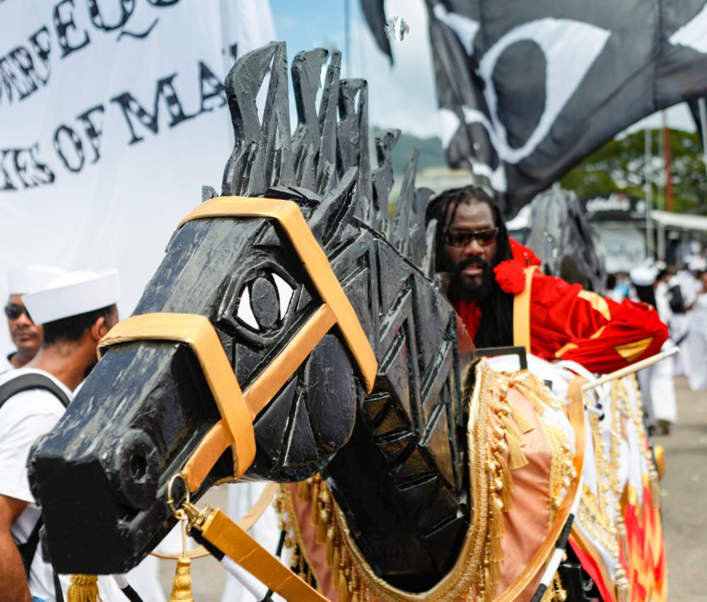 The King of Carnival, "Death and the Maiden," designed by Peter Minshall